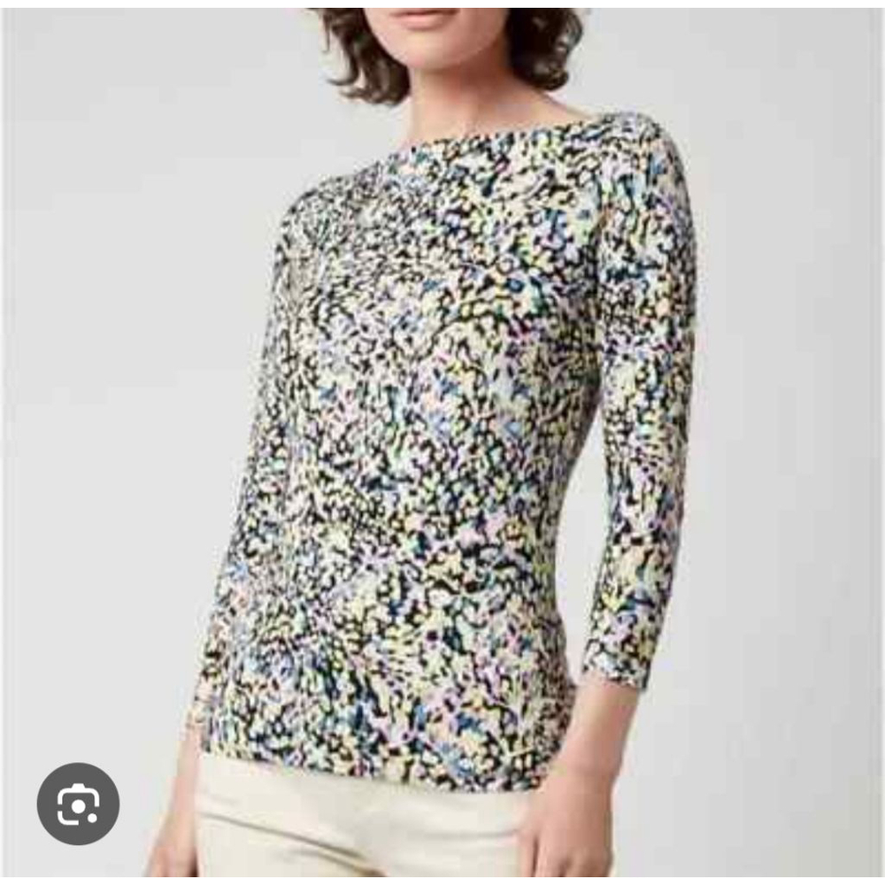TED BAKER Normma Half Sleeve Fleck Tee M Multi-color - Picture 2 of 8